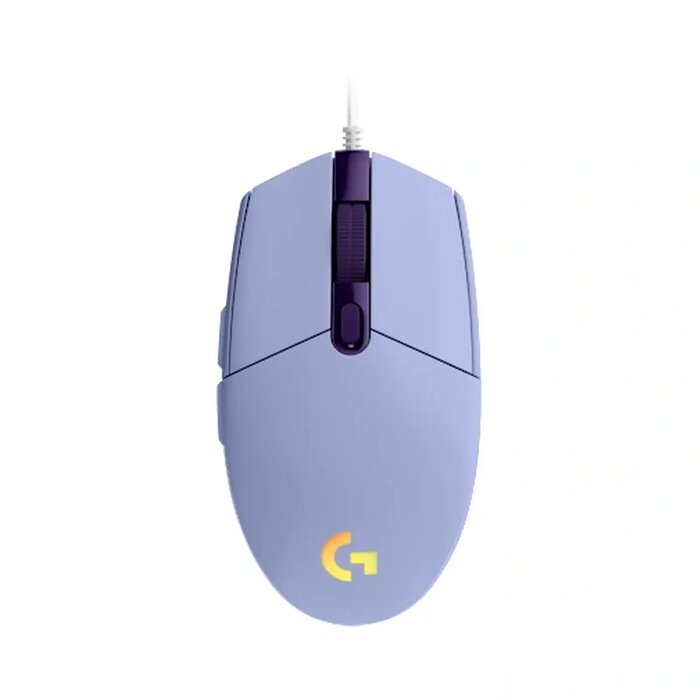 LOGITECH G203 LIGHTSYNC Corded Gaming Mouse - LILAC - USB